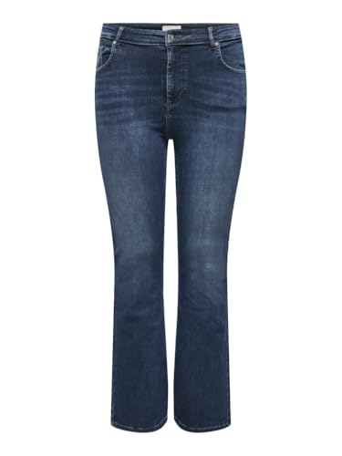 ONLY CARMAKOMA Damen CARWILLY HW Flared DNM TAI021 NOOS Jeanshose, Dark Blue Denim, 50W x 32L von ONLY Carmakoma