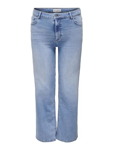 ONLY CARMAKOMA Damen CARWILLY HW Wide DNM TAI006 NOOS Weite Jeans, Light Blue Denim, 42W x 32L von ONLY Carmakoma