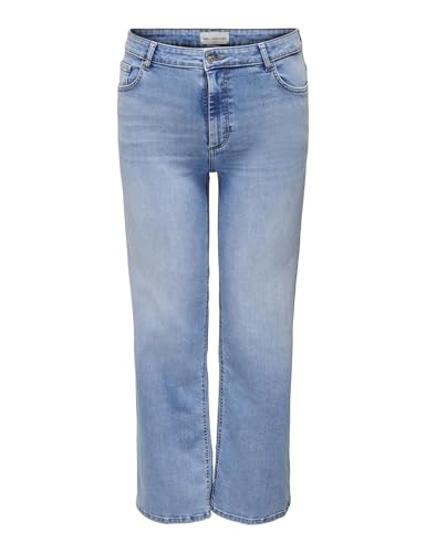 ONLY CARMAKOMA Damen CARWILLY HW Wide DNM TAI006 NOOS Weite Jeans, Light Blue Denim, 52W x 32L von ONLY Carmakoma