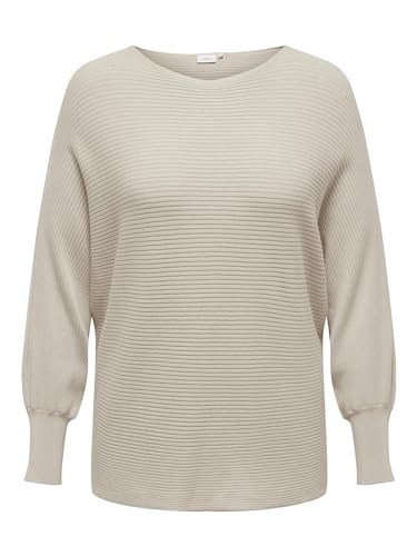ONLY CARMAKOMA Damen Carnew Adaline L/S KNT Strickpullover, Pumice Stone, 52-54 Große Größen EU von ONLY Carmakoma