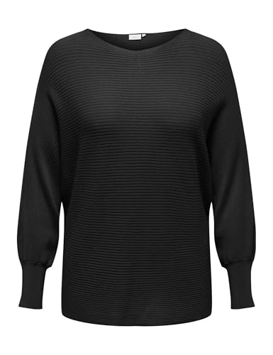 ONLY CARMAKOMA Damen Carnew Adaline L/S Pullover KNT Strickpullover, Black, 42-70 Größen von ONLY Carmakoma
