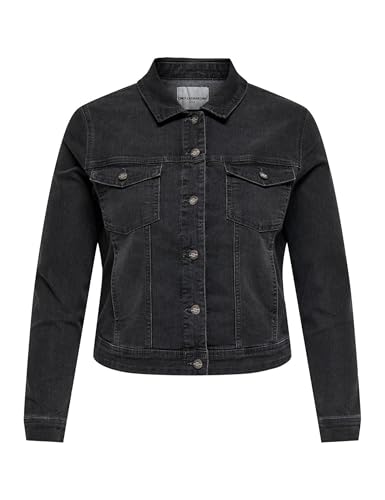 ONLY CARMAKOMA Damen Carwespa Ls Dgd Jacket DNM, Dark Grey Denim, Numeric_50 von ONLY Carmakoma