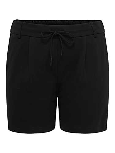 ONLY CARMAKOMA Damen Kurze Stoff Hose Plus Size Stretch Bermuda Shorts in Übergröße CARGOLDTRASH, Farben:Schwarz, Größe:48 von ONLY Carmakoma