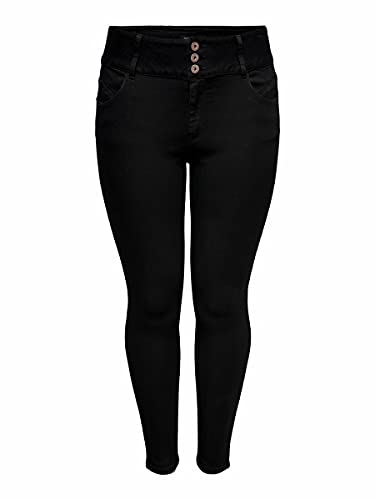 ONLY Carmakoma Damen Caranna Hw Sk Ank Black Jeans, Black, 54W 34L EU von ONLY Carmakoma