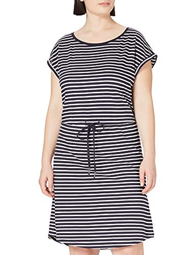 ONLY Carmakoma Damen CARAPRIL SS Knee Dress Stripe NOOS Kleid, Night Sky/Stripes:Cloud Dancer, M-46/48 von ONLY Carmakoma