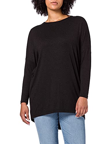 ONLY Carmakoma Damen CARCARMA L/S Long TOP NOOS T-Shirt, Black, L von ONLY Carmakoma