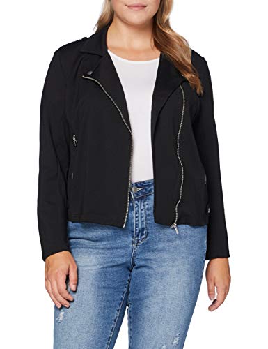 ONLY Carmakoma Damen CARGOLDTRASH Biker Jacket Jacke, Schwarz, L-50/52 von ONLY Carmakoma