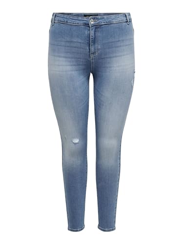 ONLY Carmakoma Damen CARHUBA HW Skin Jeggings DNM AZG809 Jeans Solid, Light Blue Denim, 42W x 32L von ONLY Carmakoma