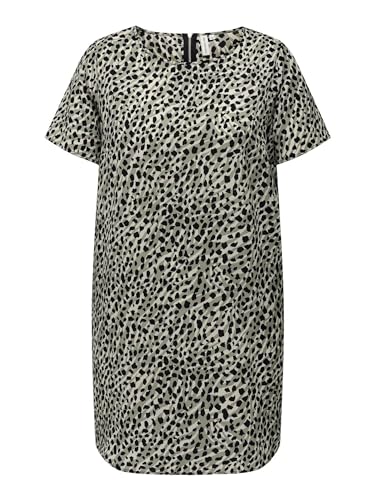 ONLY Carmakoma Damen CARLUX SS Tunic Dress WVN NOOS Shirtkleid, Seagrass Animal Clash 15252999, 48 von ONLY Carmakoma