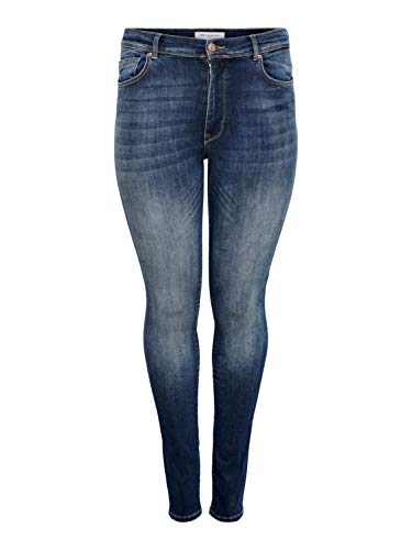 ONLY Carmakoma Damen CARMAYA HW SK Shape UP JNS REA9820 NOOS Jeans, Dark Blue Denim, 42/34 von ONLY Carmakoma