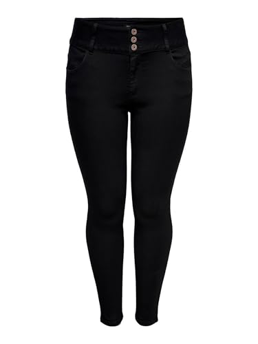 ONLY Carmakoma Damen Caranna Hw Sk Ank Black Jeans, Black, 42W 32L EU von ONLY Carmakoma