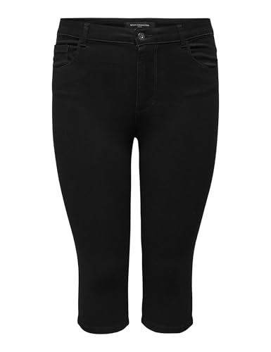 ONLY Carmakoma Damen Caraugusta Hw Skinny Dnm Knickers Sort Jeansshorts, Schwarz, 52 Große Größen EU ONLY Carmakoma Damen Caraugusta Hw Skinny Dnm Knickers Sort Jeansshorts, Schwarz, 52 Große Größen EU von ONLY Carmakoma
