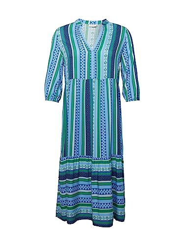 ONLY Carmakoma Damen Kleid Marrakesh grün/weiß/Navy/hellblau 52 von ONLY Carmakoma