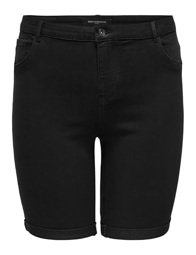 ONLY Carmakoma Damen Plus Size Denim Jeans Shorts Kurze Stretch Bermuda Hose in Übergröße CARTHUNDER von ONLY Carmakoma