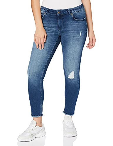 ONLY Carmakoma Damen Carwilly Reg Ank Mbd Noos Skinny Jeans, Medium Blue Denim, 42 EU von ONLY Carmakoma