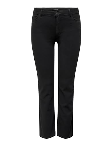 ONLY Carmakoma Damen Caraugusta Hw DNM Jeans Noos Straight-Fit, Schwarz, 54W / 30L EU von ONLY Carmakoma