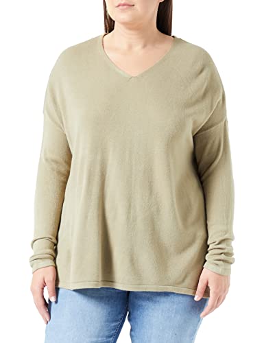 ONLY Carmakoma Women's CARAMALIA L/S V-Neck Pullover CC KNT Strickpullover, Mermaid, M-46/48 von ONLY Carmakoma