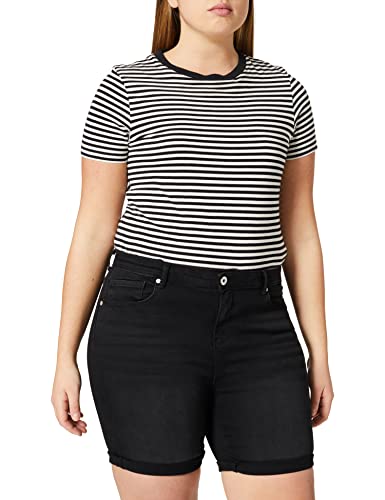 ONLY Carmakoma Women's CARLAOLA HW Shorts BB AZG573 DNM Jeansshorts, Black, 48 von ONLY Carmakoma