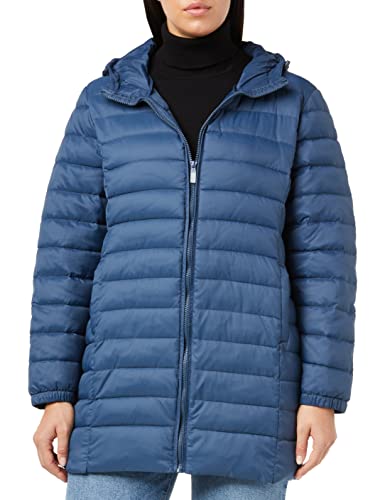 ONLY Carmakoma Women's CARNEWTAHOE Quilted Hood Coat OTW Steppjacke, Dark Denim, M-46/48 von ONLY Carmakoma