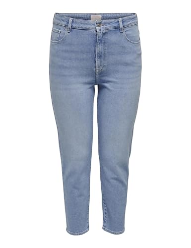 Only Carmakoma Damen Caremilystretch Hw STR ANK DNM Cro1 Noos, Light Blue Denim, 42W / 32L EU von ONLY Carmakoma