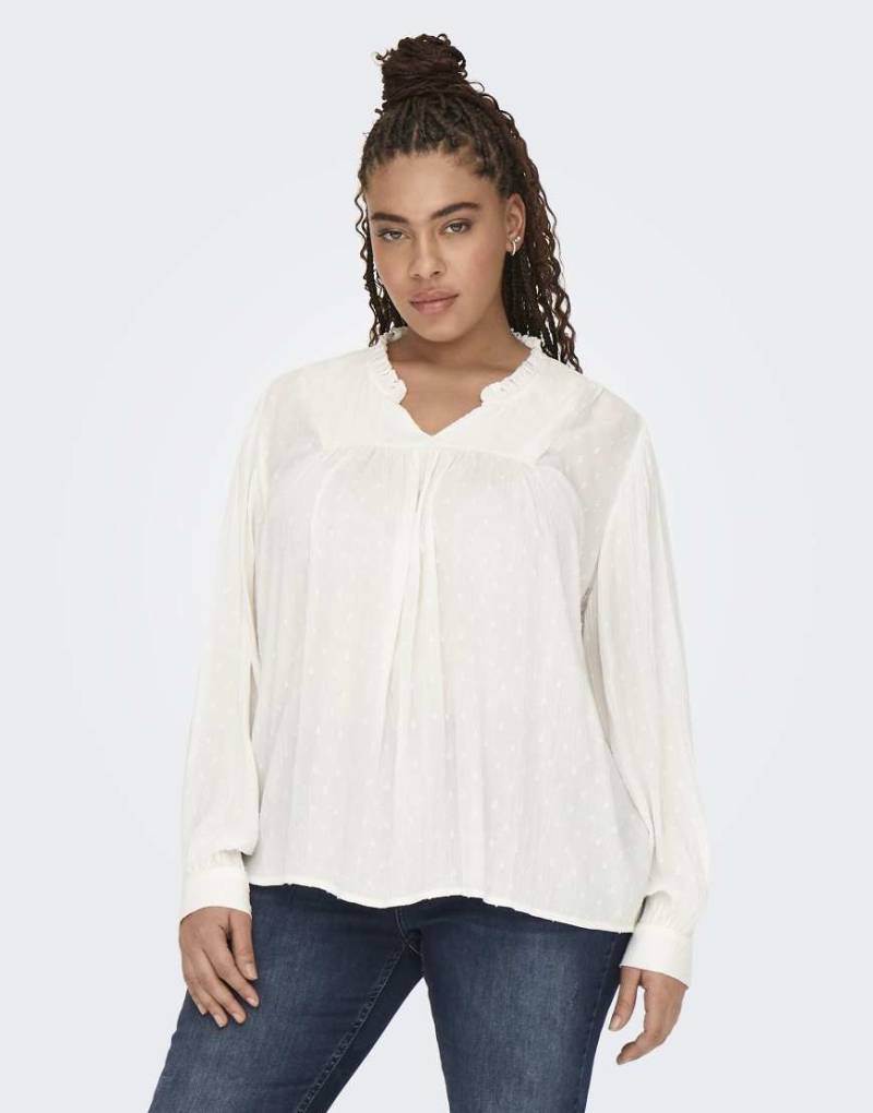 ONLY Curve - Oberteil in der Farbe Cloud Dancer-Weiß von ONLY Curve