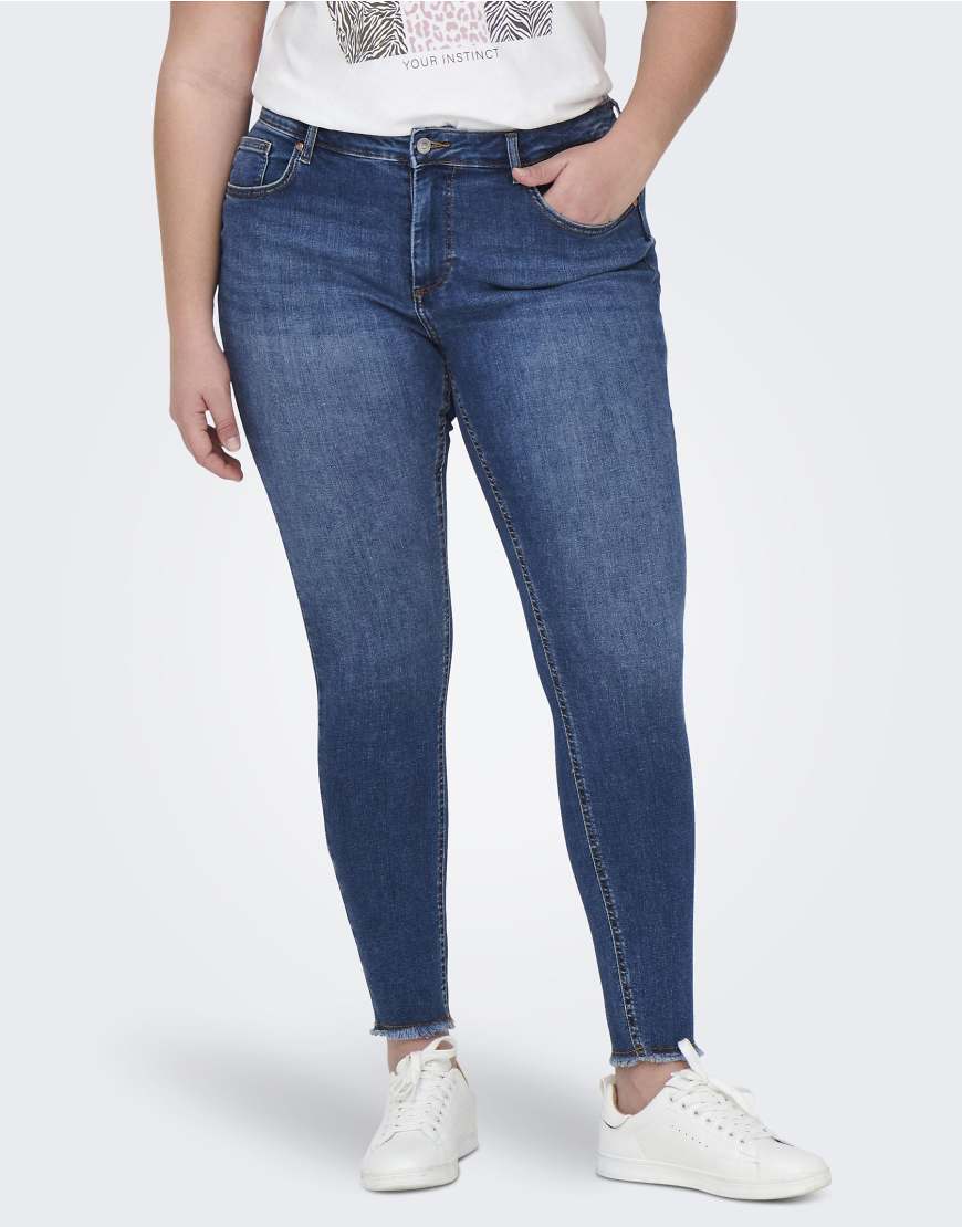 ONLY Curve - Skinny Fit Denim-Jeans in Mittelblau von ONLY Curve