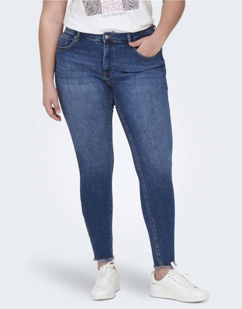 ONLY Curve - Skinny Fit Denim-Jeans in Mittelblau von ONLY Curve