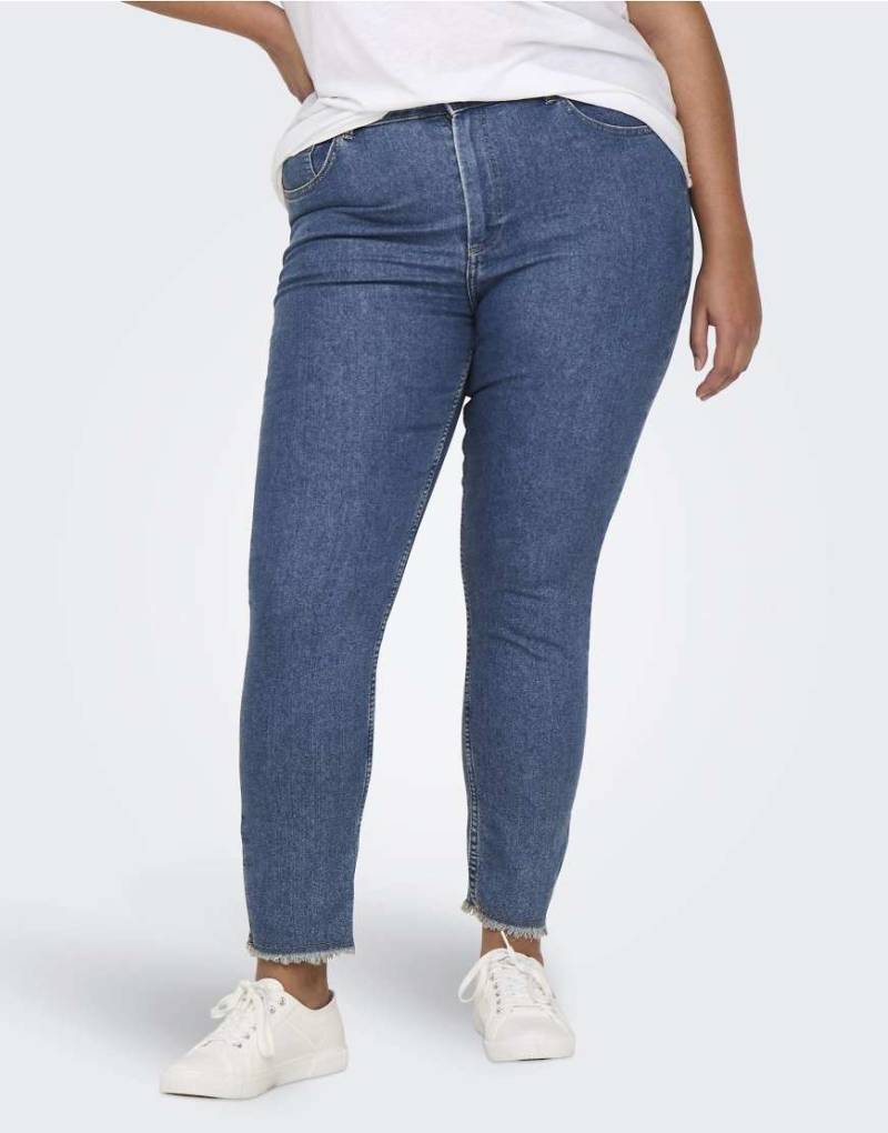 ONLY Curve - Skinny Fit Denim-Jeans in Mittelblau von ONLY Curve