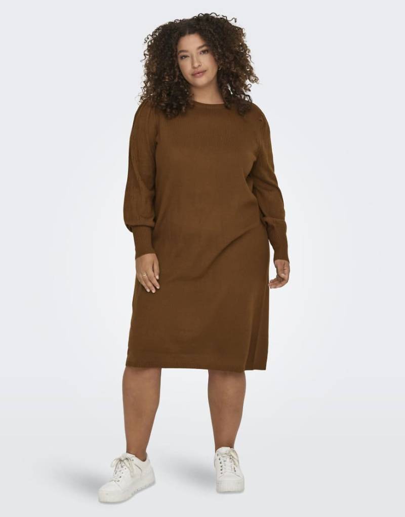 ONLY Curve - Strickkleid in Braun von ONLY Curve