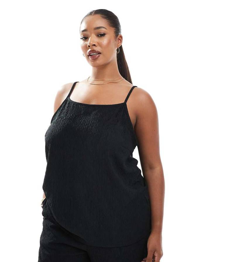 ONLY Curve - Texturiertes Top in Schwarz, Kombiteil von ONLY Curve