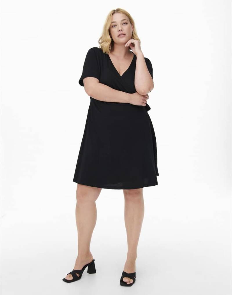 ONLY Curve - Wickelkleid in Schwarz von ONLY Curve