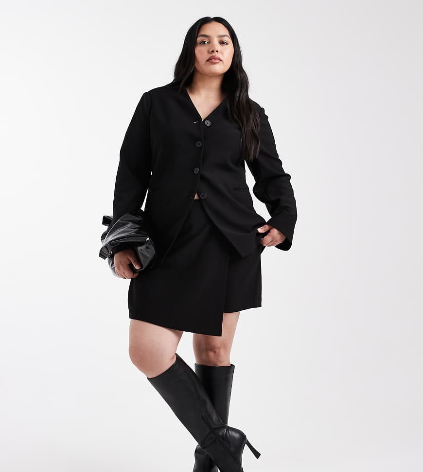 Only Curve - Eleganter Skort in Schwarz, Kombiteil von ONLY Curve