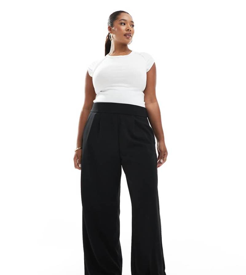 Only Curve - Hose in Schwarz mit weitem Bein von ONLY Curve