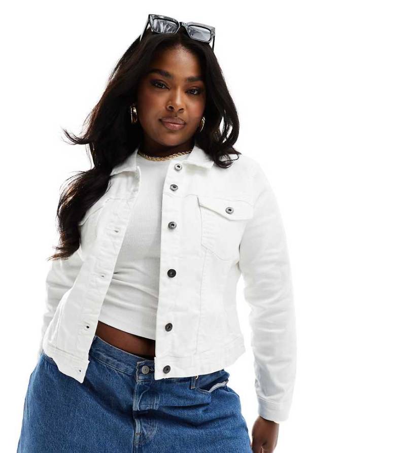 Only Curve - Jeansjacke in Weiß von ONLY Curve