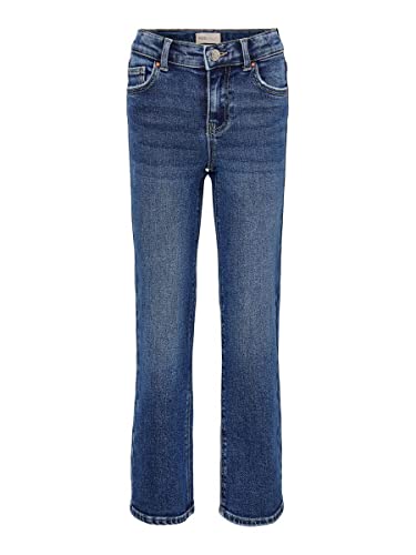 ONLY KIDS Girl's KOGJUICY Wide Leg Dest DNM CRO557 NOOS Hose, Medium Blue Denim, 158 von ONLY