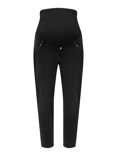 ONLY MATERNITY Damen Olmcatwalk Hw Mom Ak DNM Pim0405 Noos, Washed Black, (XL) W x 32L von ONLY MATERNITY