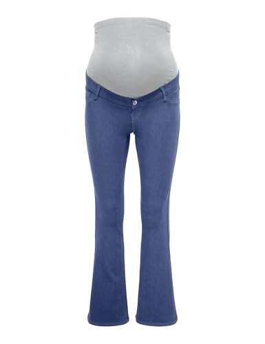 ONLY MATERNITY Damen Olmrain Life Reg Push Up Flared Noos, Medium Blue Denim, XXL x 32L von ONLY MATERNITY