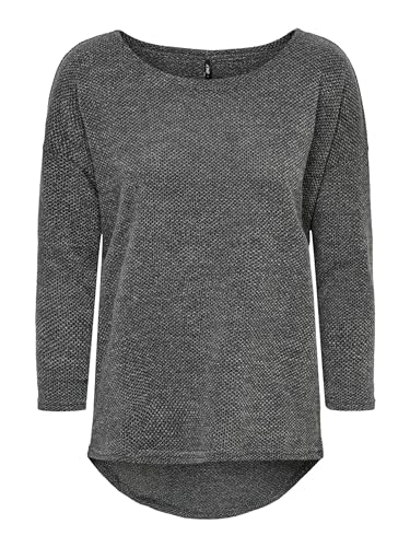 ONLY Damen ONLALBA 3/4 TOP JRS NOOS T-Shirt, Grau (Dark Grey Melange Dark Grey Melange), S von ONLY