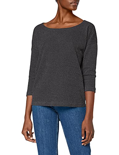 ONLY Damen ONLALBA 3/4 TOP JRS NOOS T-Shirt, Grau (Dark Grey Melange Dark Grey Melange), XS von ONLY