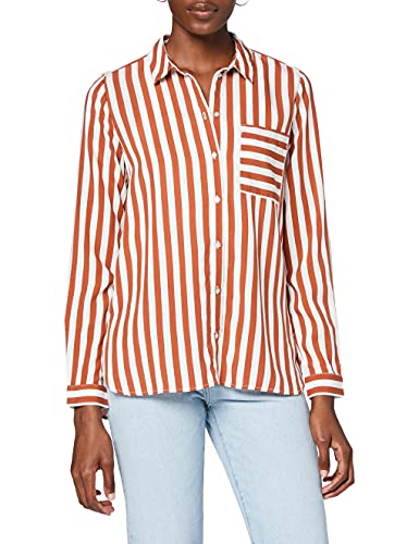 ONLY Damen Onlsugar L/S Shirt Noos WVN Bluse, Mehrfarbig (Ginger Bread Stripes: Cloud Dancer), Small (Herstellergröße: 36) von ONLY