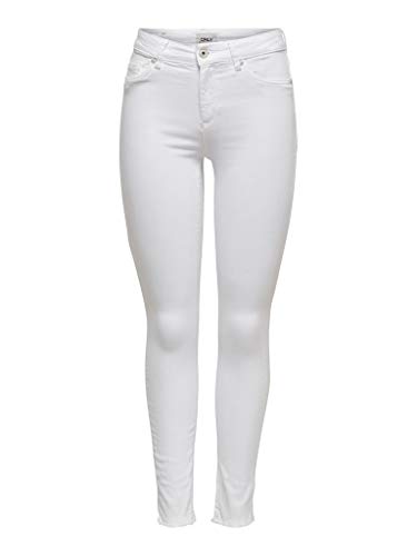 ONLY Damen Jeans 15155438 White M-34 von ONLY