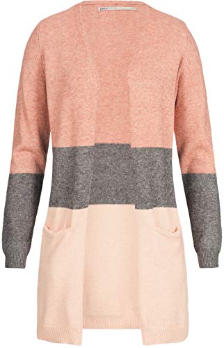 ONLY Damen ONLQUEEN L/S Long Cardigan KNT NOOS 15158746, Misty Rose/W. MGM/Cloud PINK M, S von ONLY