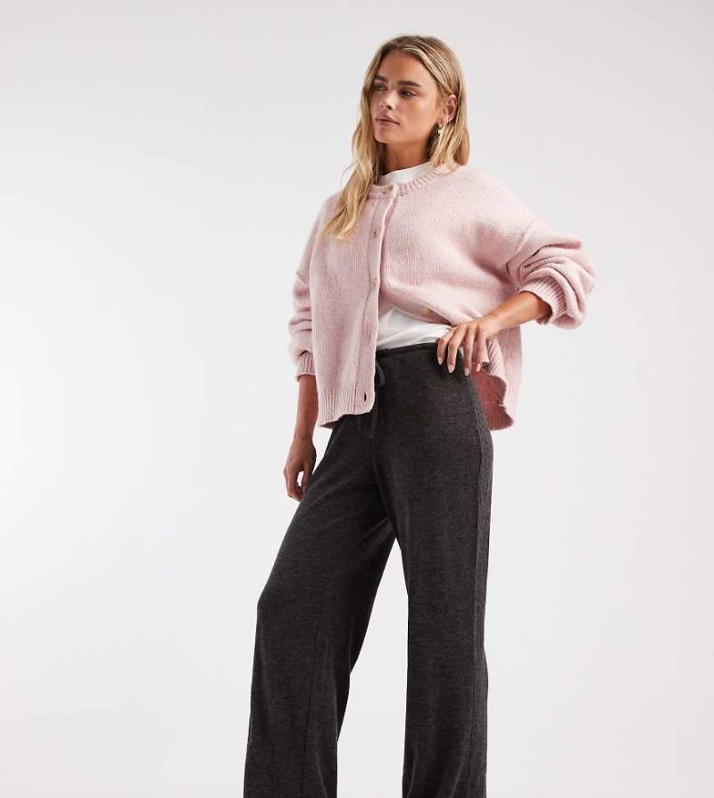 ONLY Petite - Leichte Strickhose in Dunkelgrau von ONLY Petite