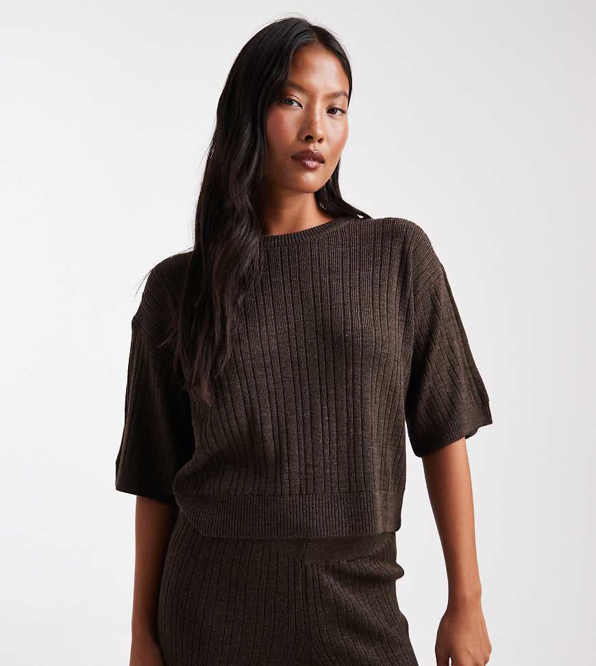 ONLY Petite - Strickoberteil in Schokobraun, Kombiteil-Brown von ONLY Petite