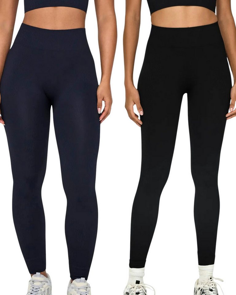 ONLY Play Highwaist Leggings (Spar Set) Sport Fitness Hose im 2er Pack von ONLY Play