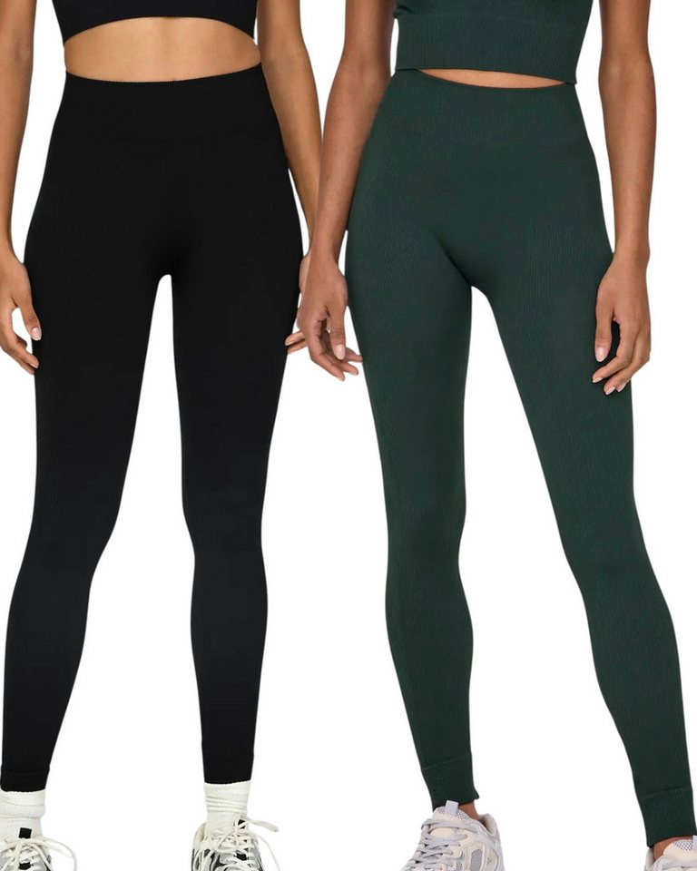 ONLY Play Highwaist Leggings (Spar Set) Sport Fitness Hose im 2er Pack von ONLY Play