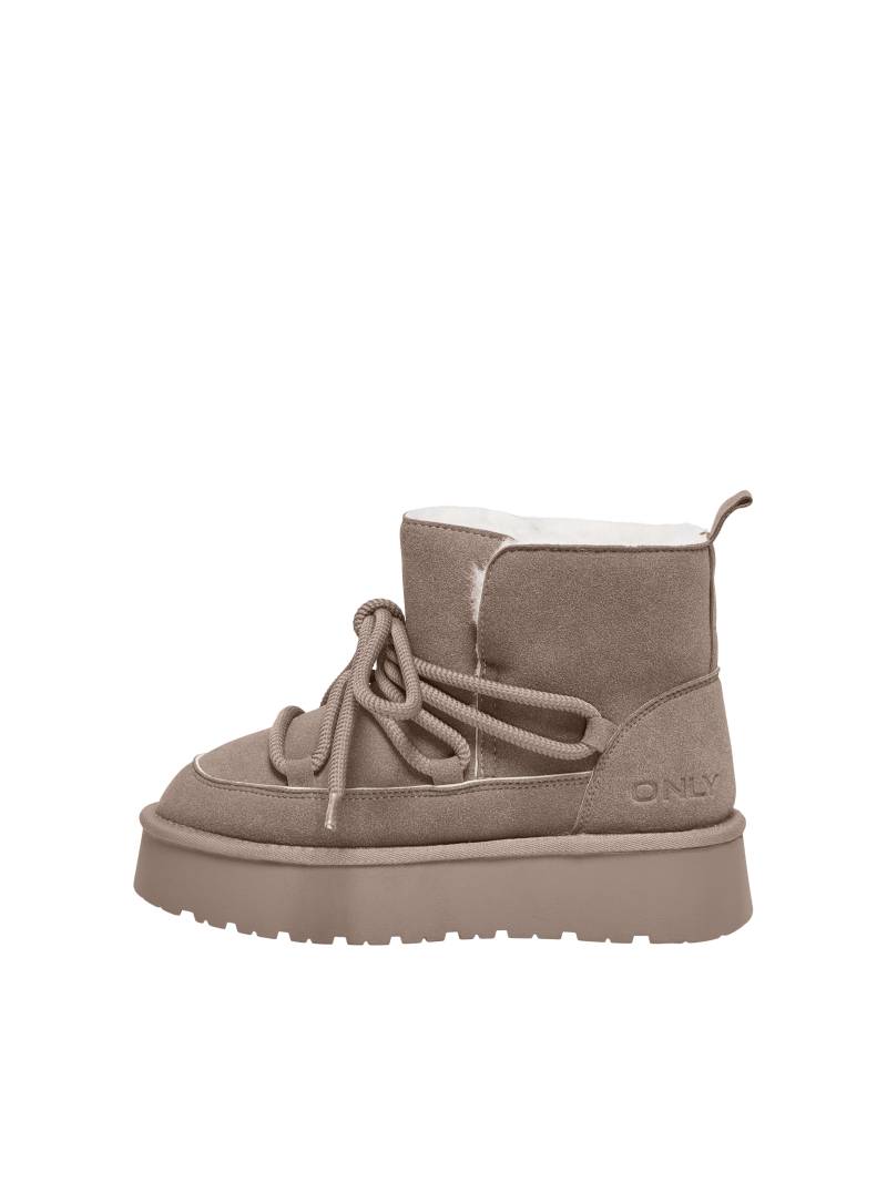 ONLY SHOES - ONLFAN FELICIA LACE TEDDY PLATFORM BOOT brownie - Gr. - 40 von ONLY SHOES