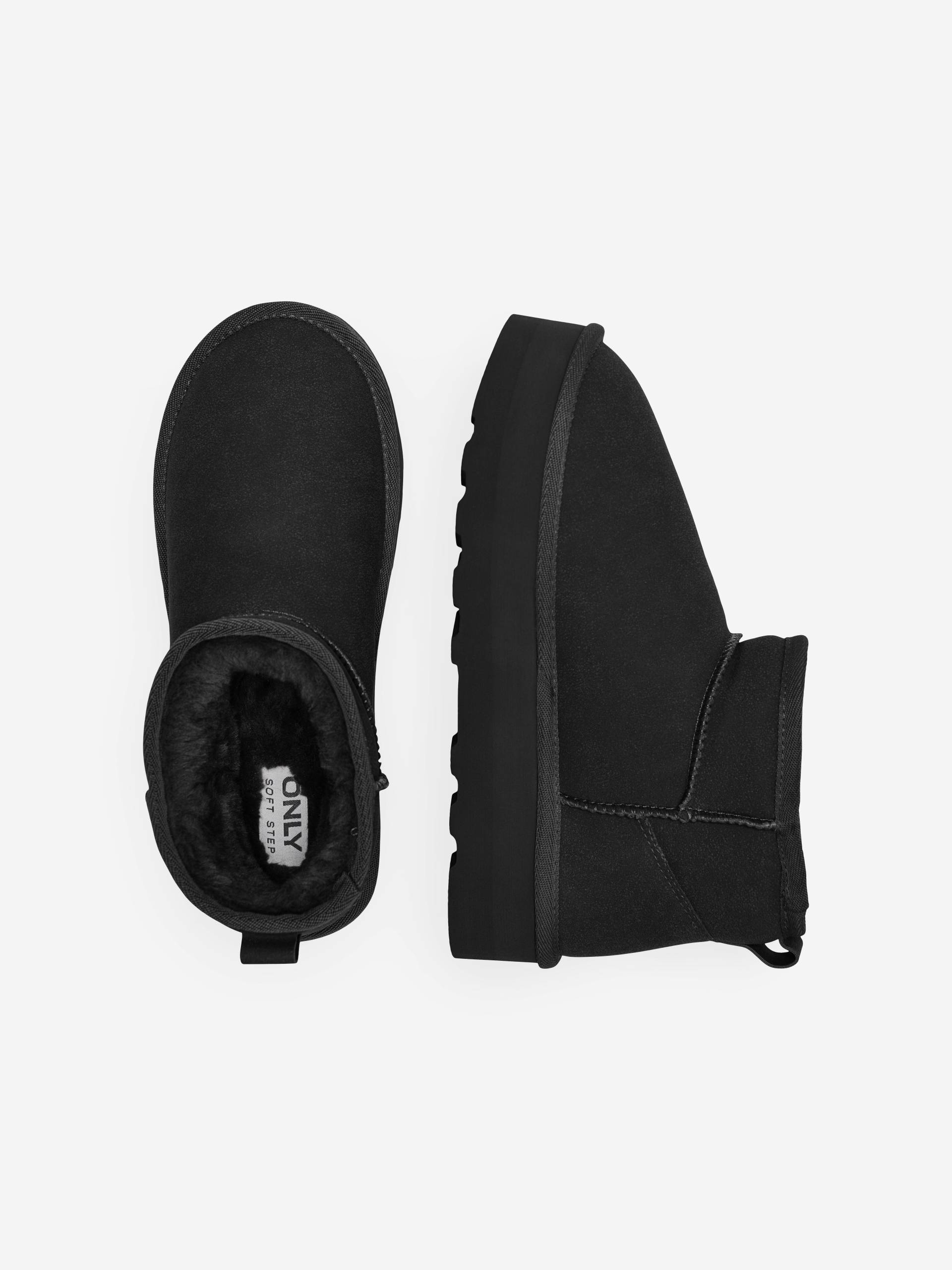 ONLY SHOES - ONLFELICIA TEDDY LINED PLATFORM BOOT black - Gr. - 39 von ONLY SHOES