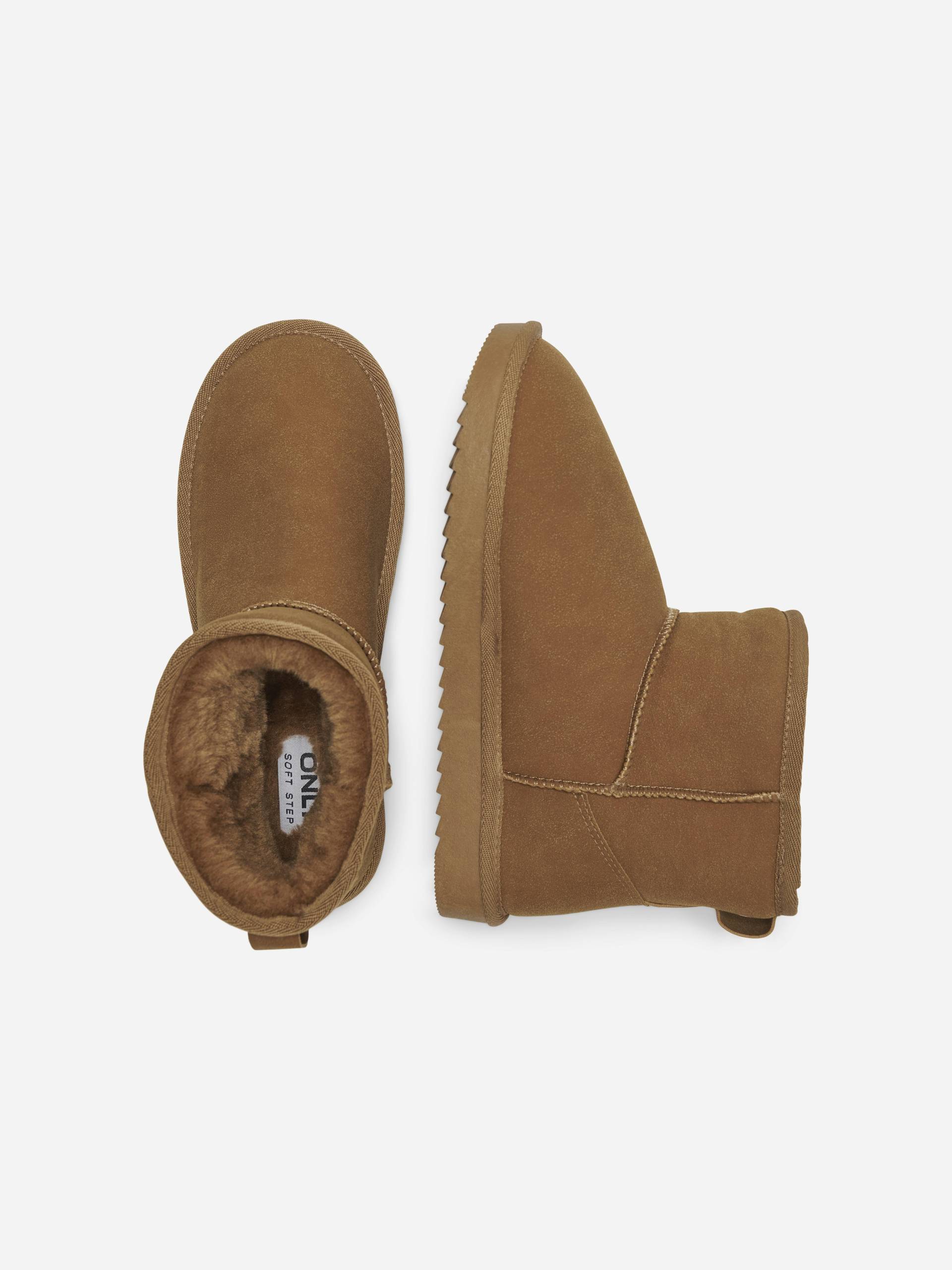 ONLY SHOES - ONLFEODORA TEDDY LINED BOOT - NOOS brownie - Gr. - 38 von ONLY SHOES