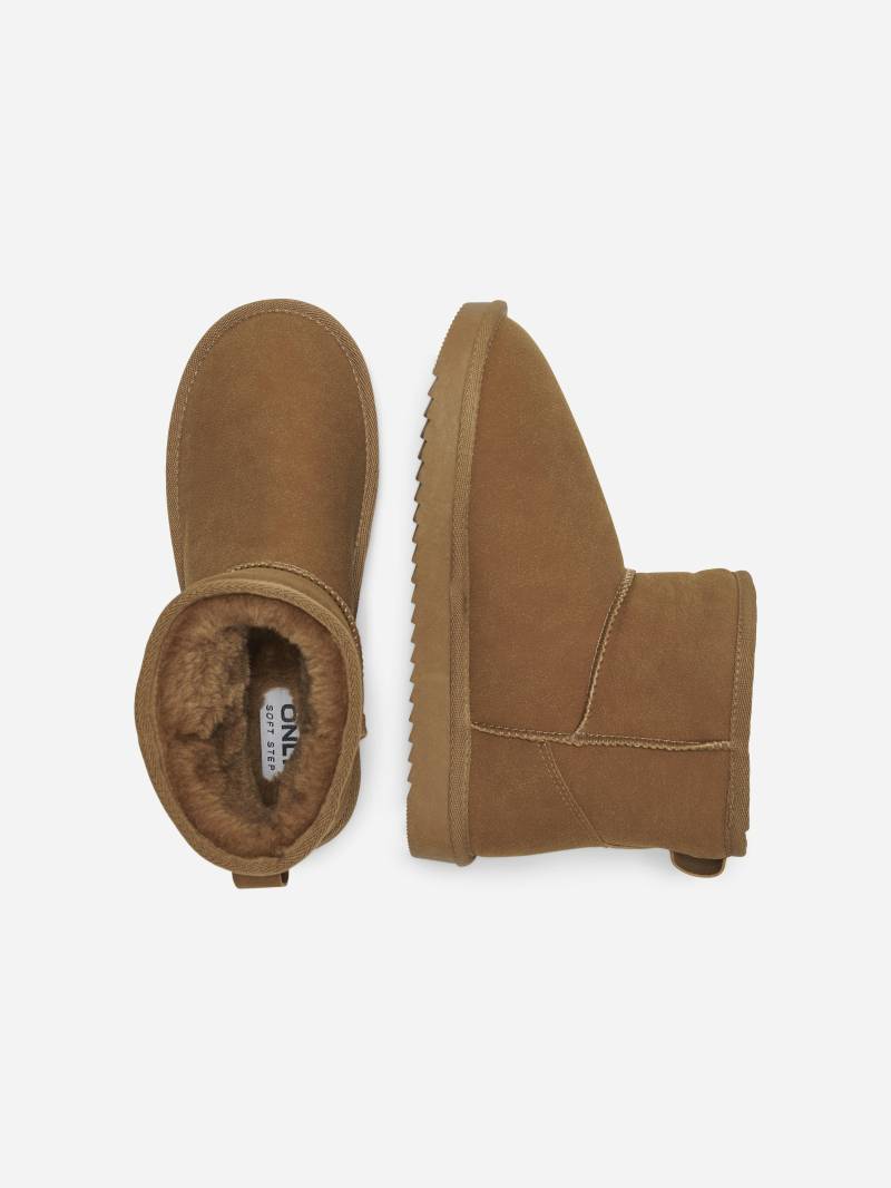 ONLY SHOES - ONLFEODORA TEDDY LINED BOOT - NOOS brownie - Gr. - 38 von ONLY SHOES